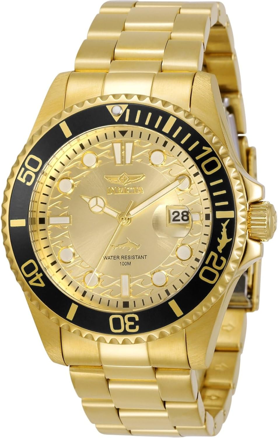 Invicta Gold Pro Diver Watch - Bold Style
