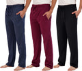 Men's Pajama Pants 3 Pack - Soft Knit Cotton Flannel (Style ZWFF)