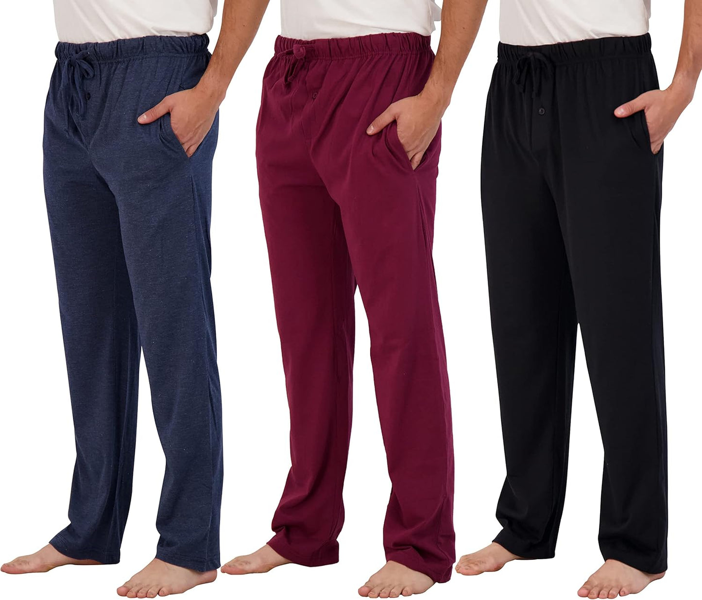 Real Essentials Men's Pajama Pants: Comfortable Flannel Lounge Wear