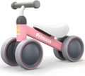 Baby Balance Bike for 1 Year Old Girl Gifts - Stable 4-Wheel Ride
