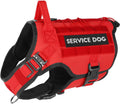 Tactical Service Dog Vest Red Medium - No-Pull Emotional Support