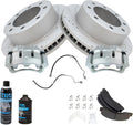 TRQ Brake Pad & Rotor Kit Slotted X Drilled Performance