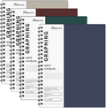 Graph Paper Notebook Spiral Notebook 8.5 in x 11 in - 4 Pack Grid