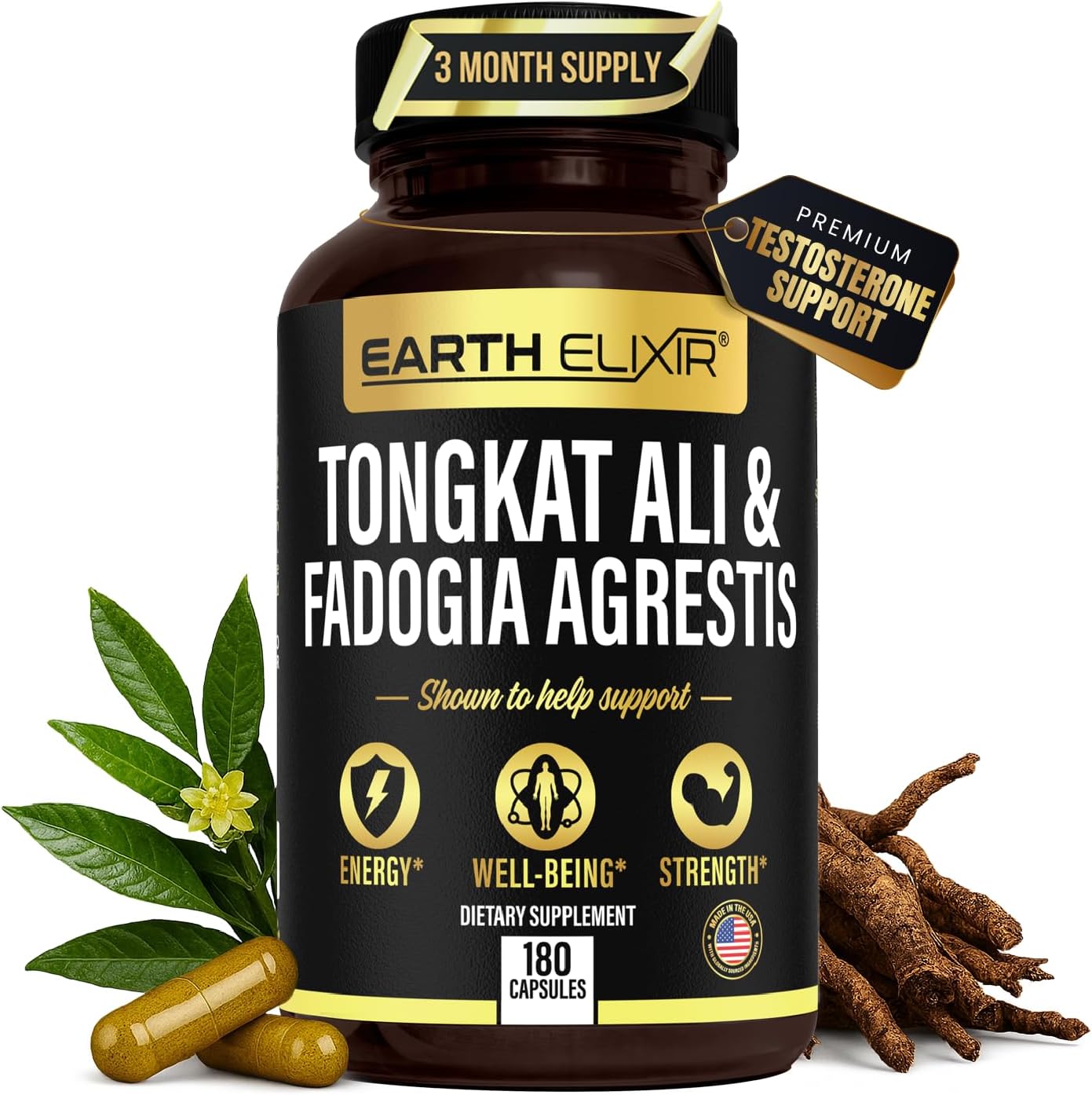 Fadogia Agrestis & Tongkat Ali Natural Testosterone Support