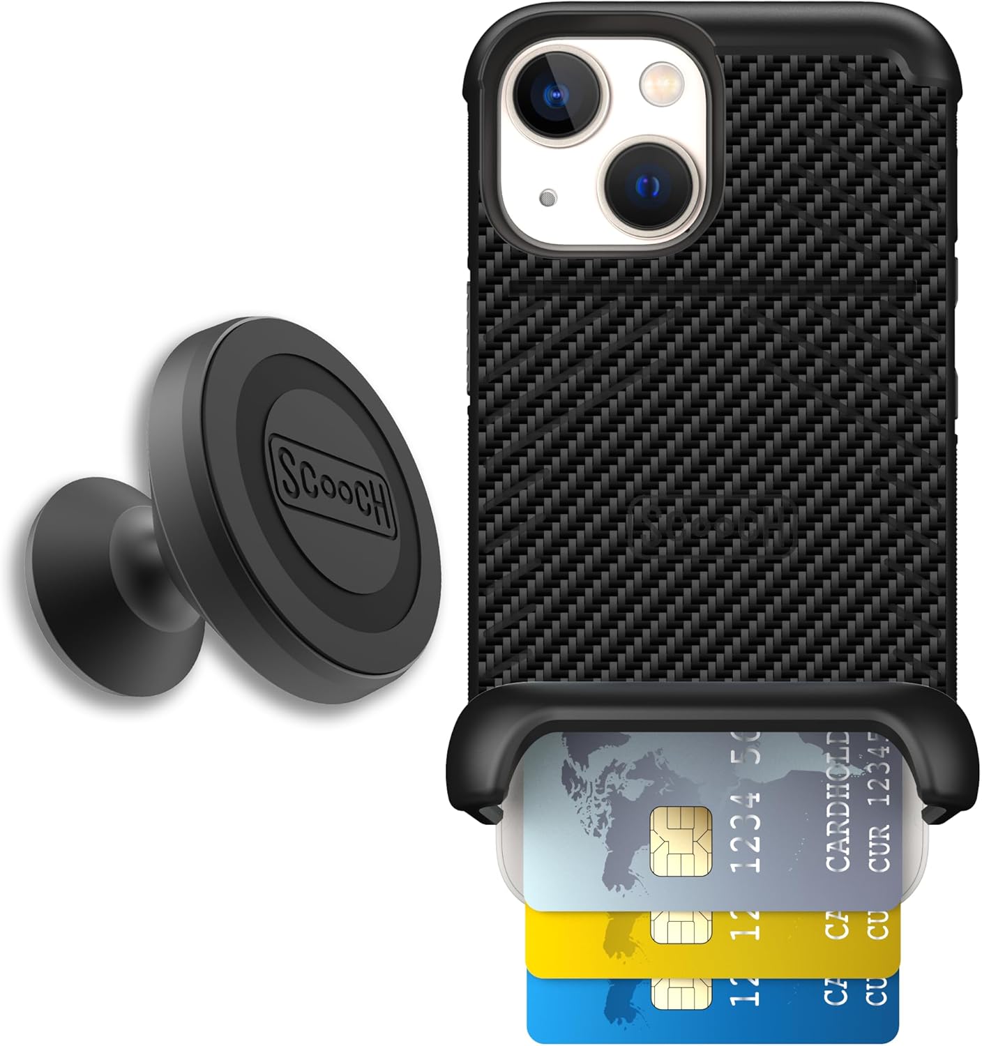 Scooch iPhone 13 Mini Case with Card Holder and Kickstand