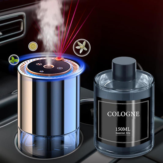 Smart Car Essential Oil Diffuser with Star Projector - Long Lasting Fragrance