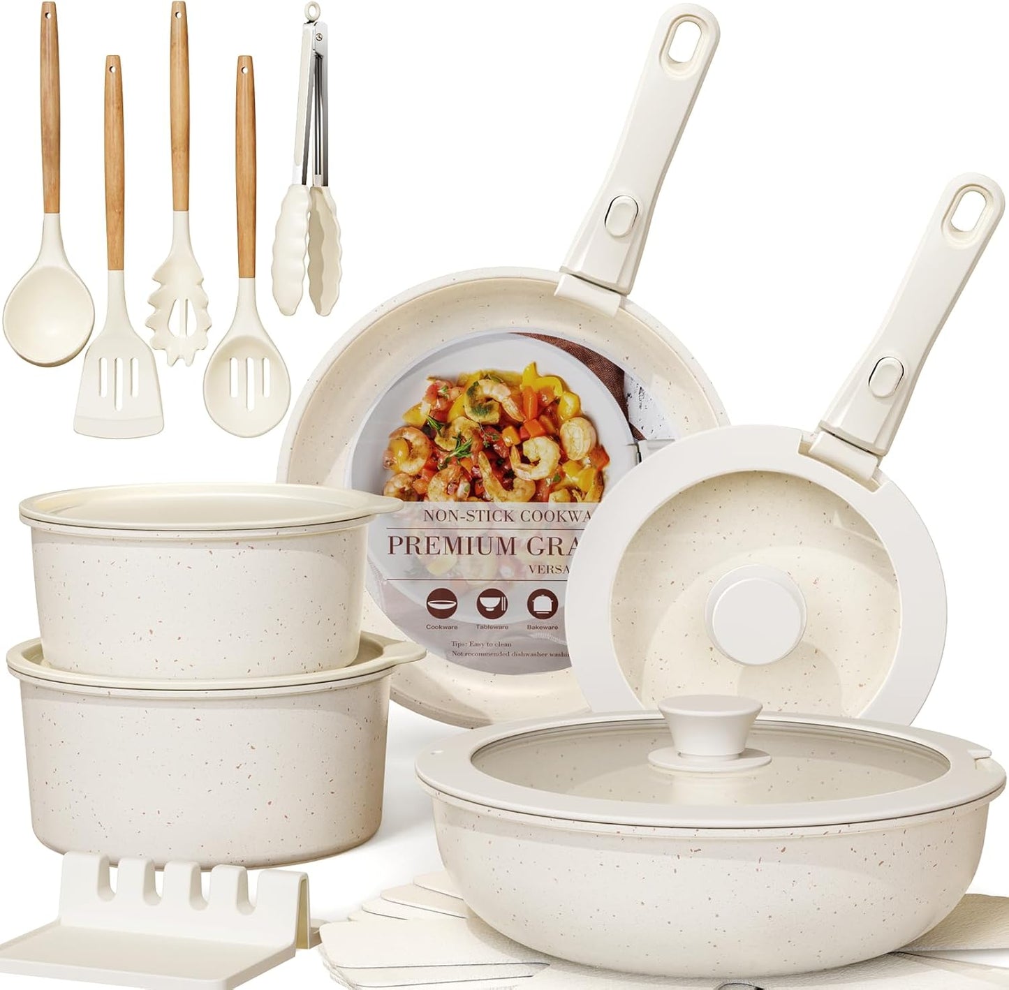 Astercook Ceramic Non-stick Cookware Set for RV Kitchens