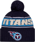 Official NFL Sideline Sherpa Beanie with Stripes and Pom Pom
