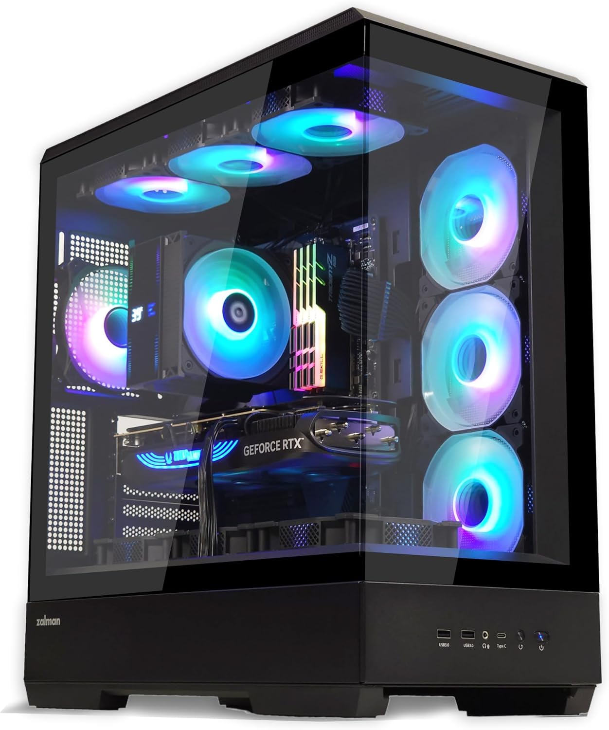 Zalman P50 ATX Mid-Tower PC Case with Tempered Glass Design