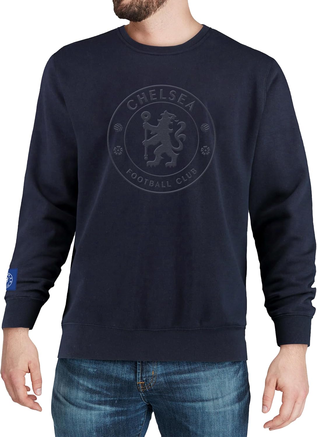 Official Chelsea FC Cotton Terry Monochromatic Crewneck Sweater