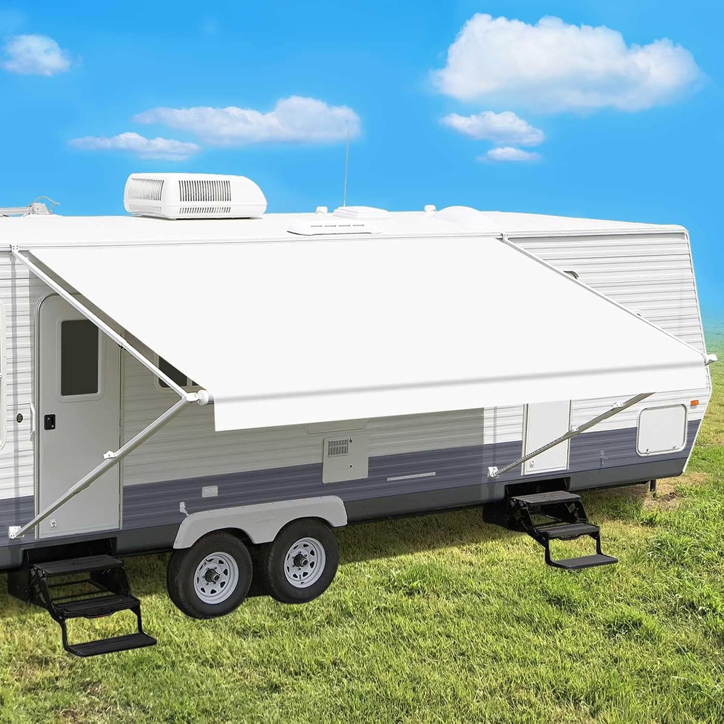 Leaveshade RV Awning Fabric Replacement for 12ft Awnings