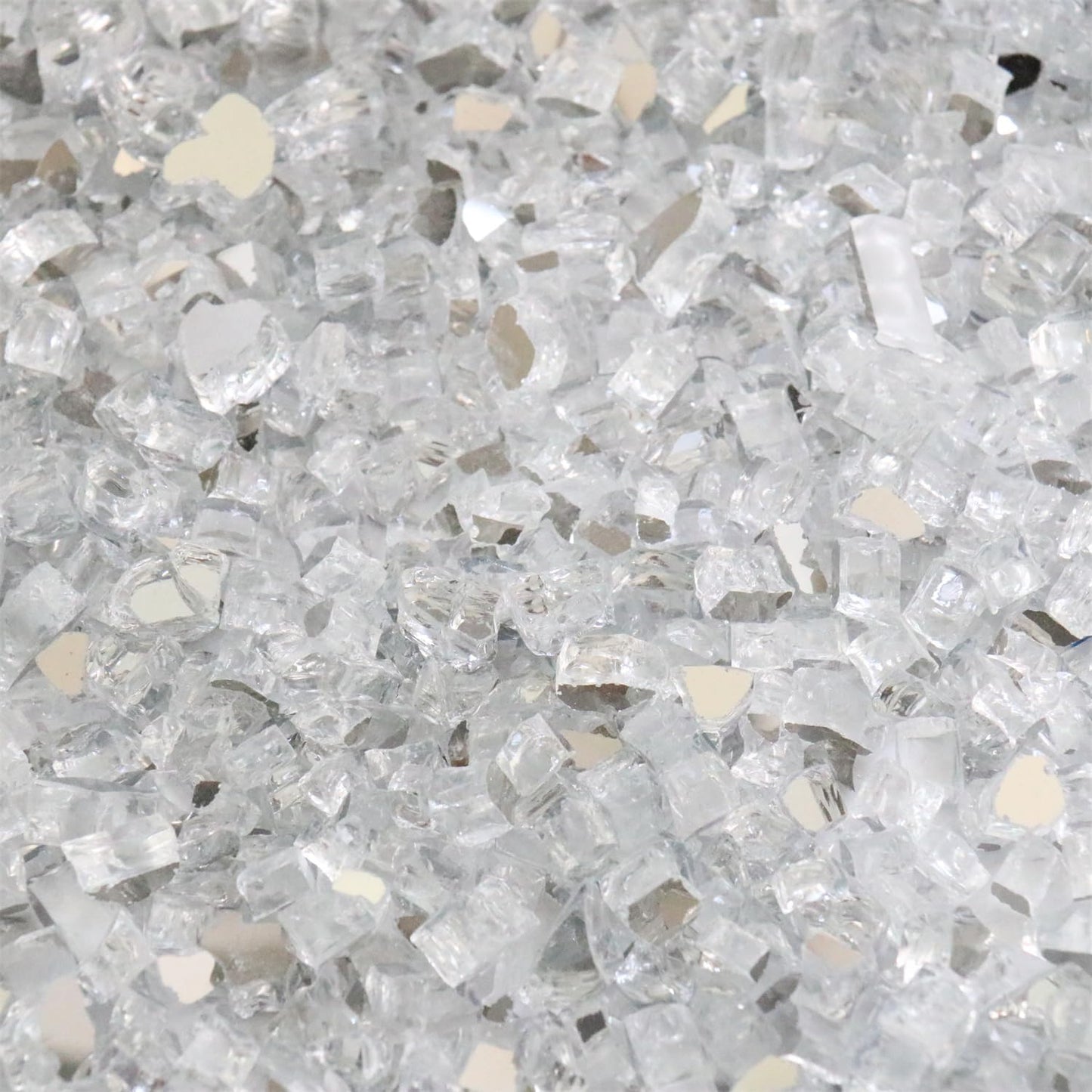 Fire Glass for Fire Pit - Clear 0.5 Inch High Luster Rocks