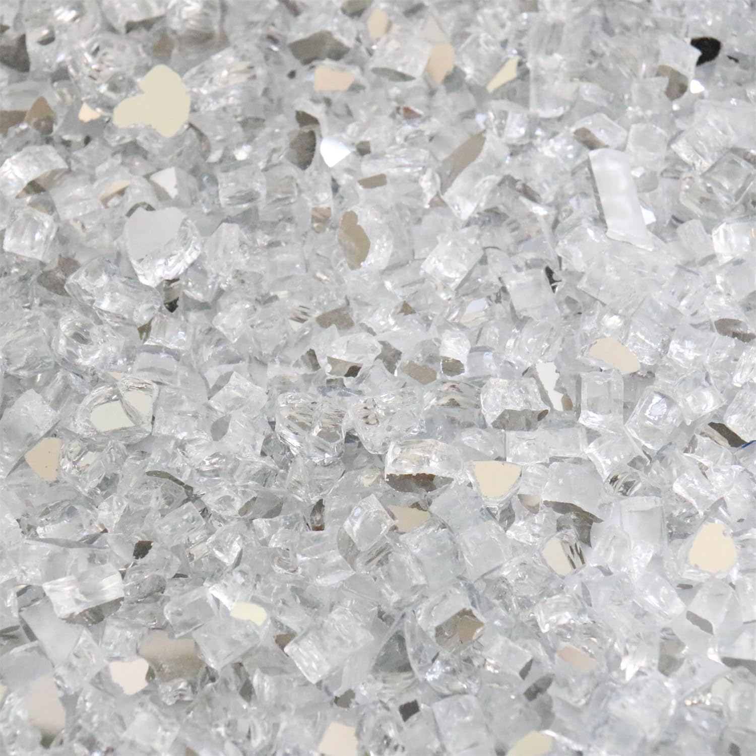 Fire Glass for Fire Pit - Clear 0.5 Inch High Luster Rocks