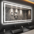 LED Bathroom Mirror 84x40 in with Backlit & Front-lit - Dimmable