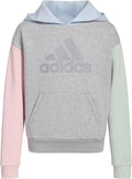 adidas Girls' Long Sleeve Graphic Fleece Hooded Pullover - Everyday