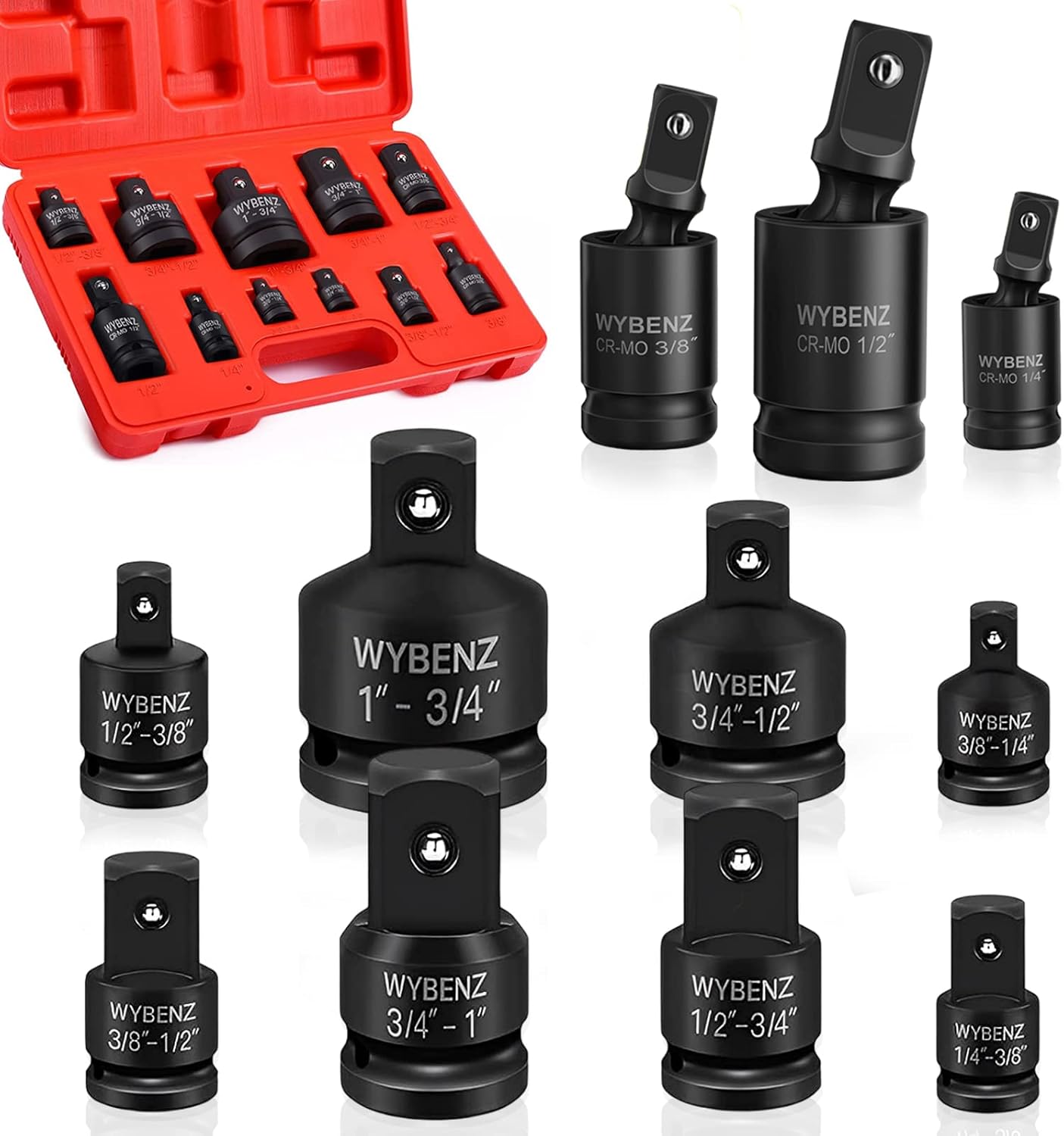 11PCS Impact Socket Adapter Set for Versatile Wrench Use