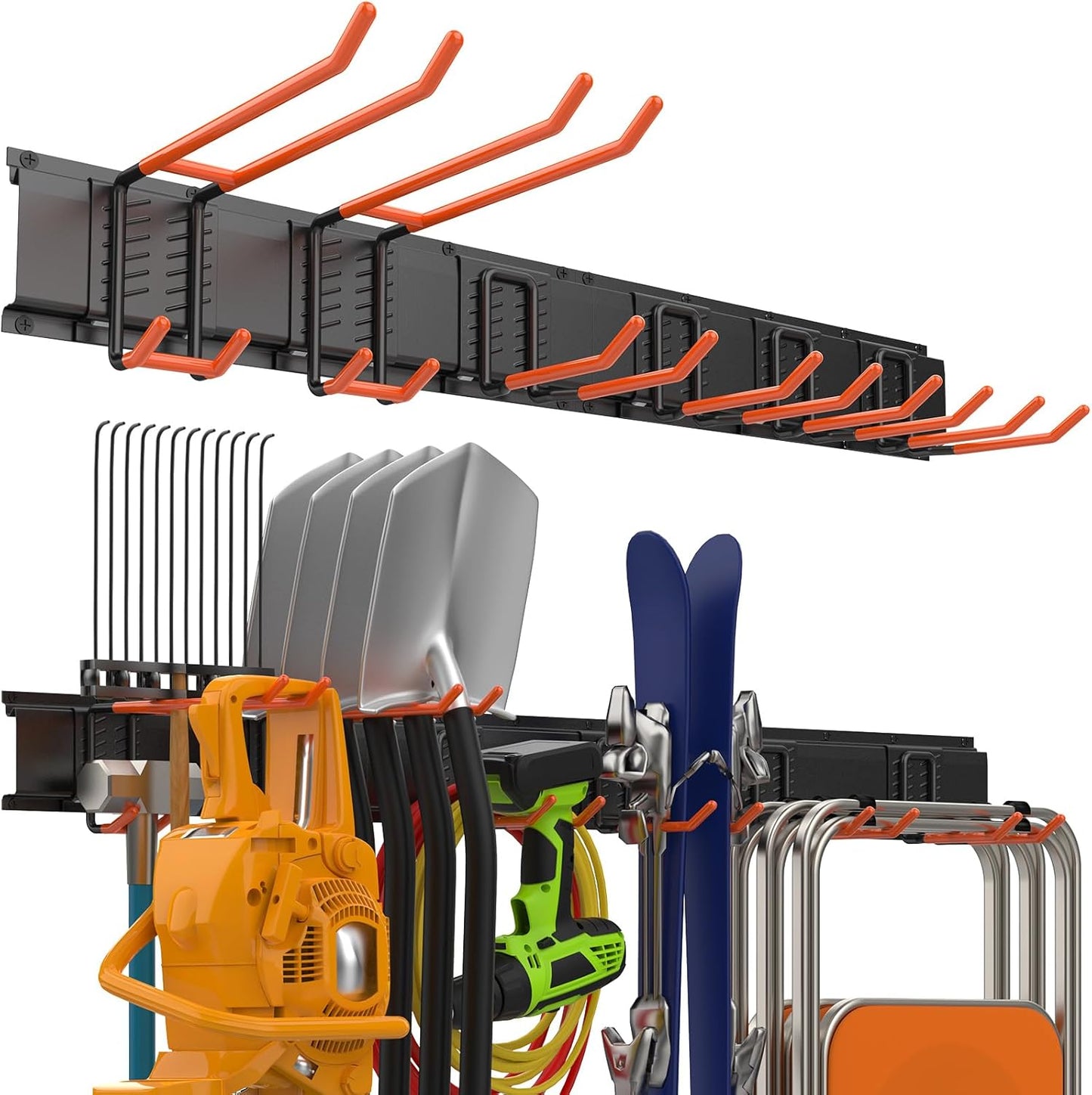TEKCHIC 48 Garage Tool Organizer - Heavy Duty Hooks, 450lbs Capacity