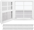 Tandefio 2 Pack Shed Window 16in x 16in - Flush Mount Light & Vent