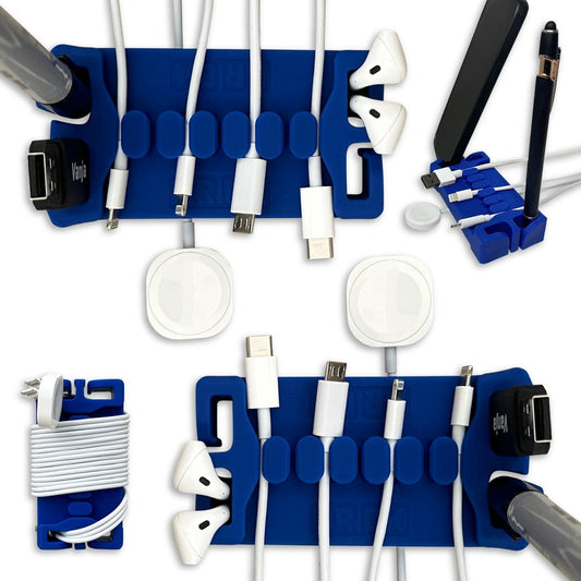 DeskBrick Non-Slip Steel-Weighted Desk Organizers for Cables