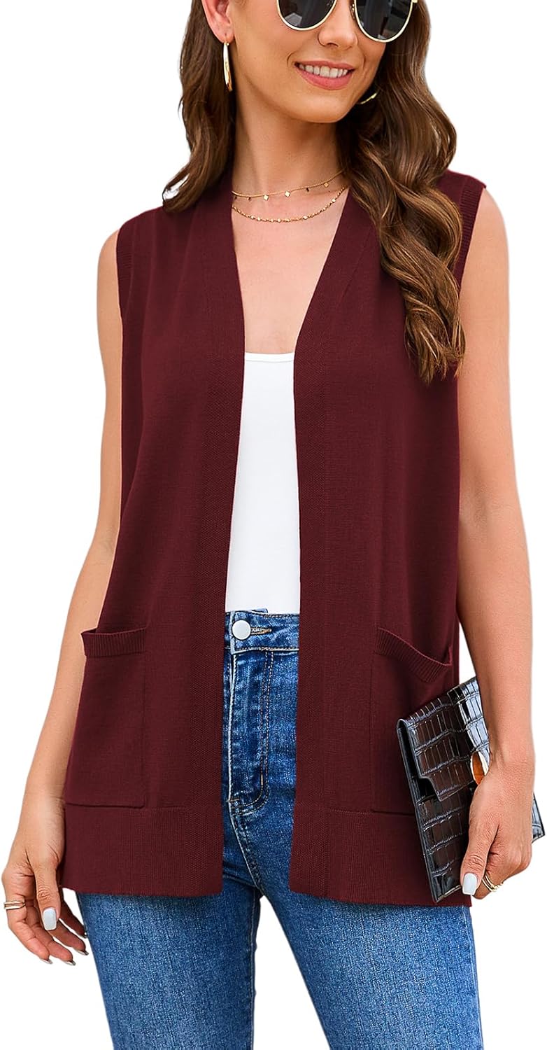 Women's Long Sleeve Cardigan Sweaters with Cozy Pockets