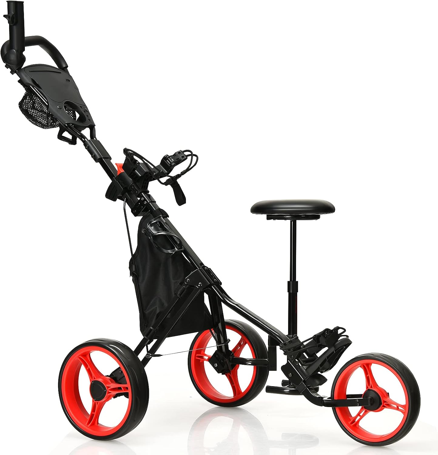 GYMAX 3-Wheel Golf Cart: Foldable, Adjustable & Lightweight