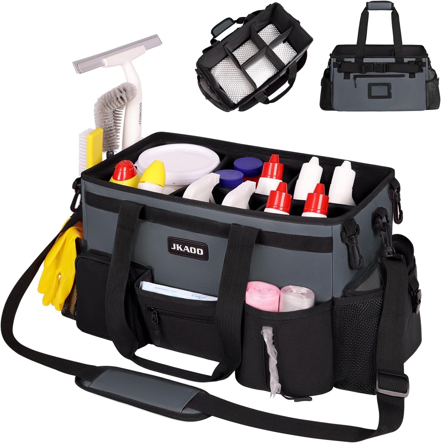 Large Wearable Cleaning Caddy Bag for Home, Car, and Office