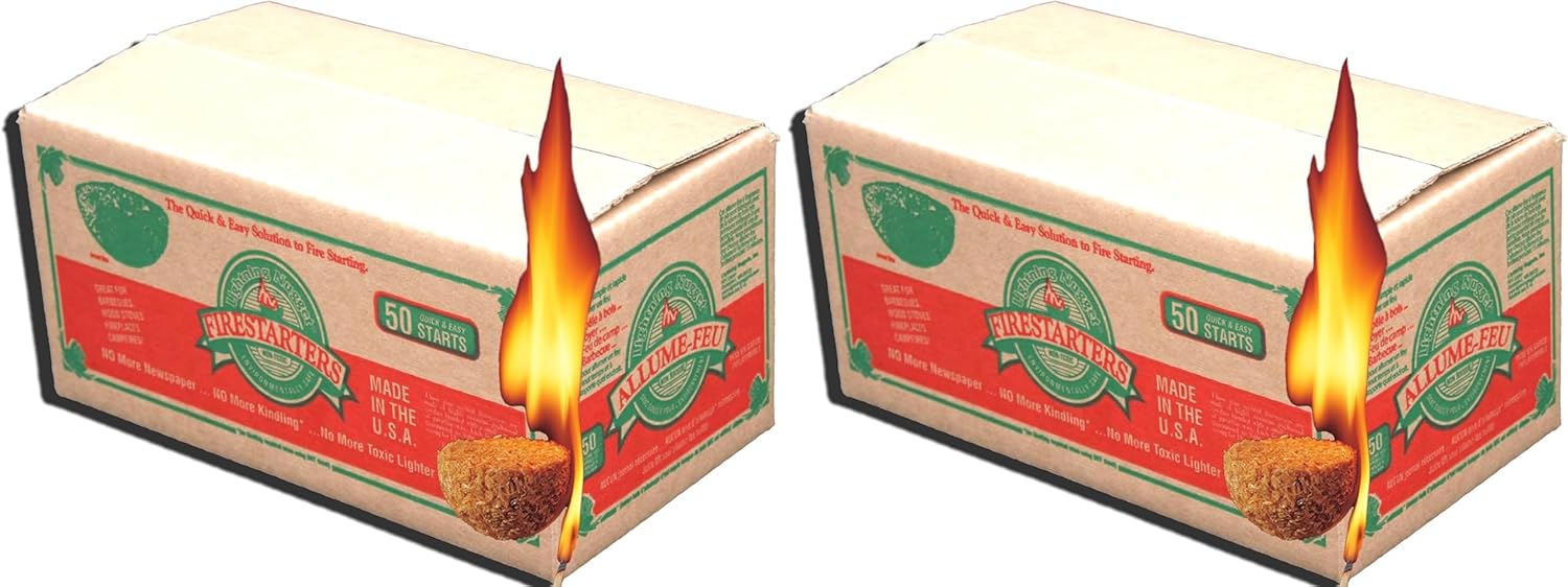 Lightning Nuggets Firestarters Box of 50 Count for Easy Fires