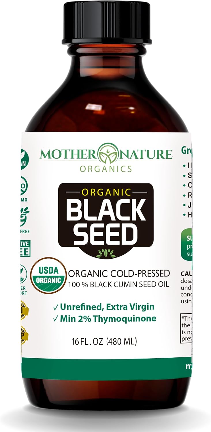 USDA Organic Black Seed Oil for Immune and Joint Support