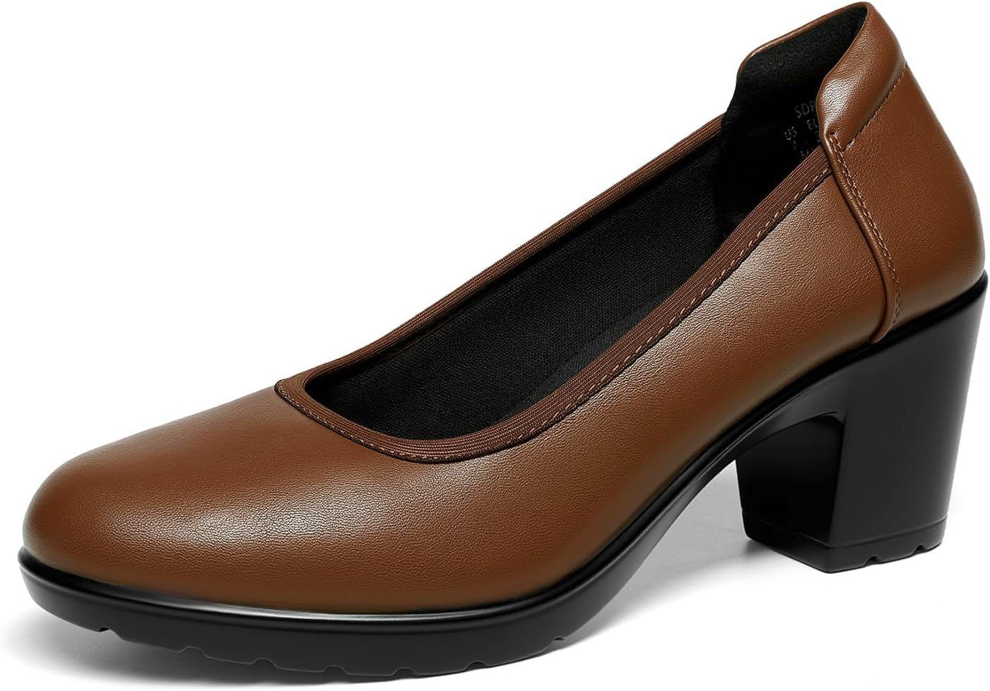 DREAM PAIRS Women's Chunky Closed Toe Low Block Heels for Work