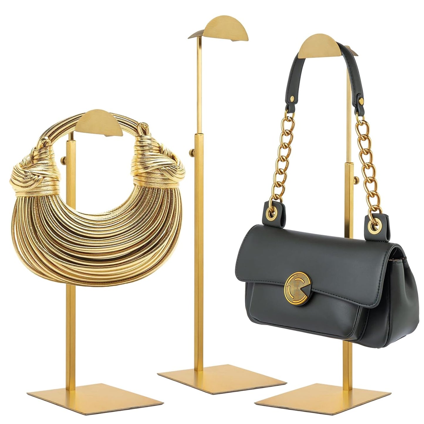 Purse Display Stand Set of 3 for Elegant Handbag Showcasing