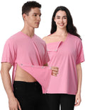 Magnetic Buttons Recovery Shirt for Men V-Neck - Tear Away Adaptive