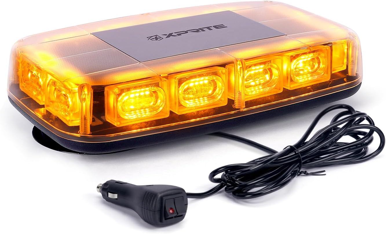 Xprite 12in 72LED Rooftop Mini Strobe Lights for Safety Use