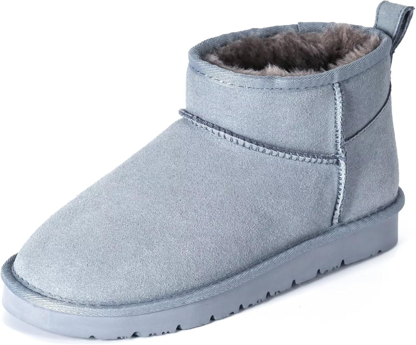 OOW 100% Genuine Suede Ankle Low Boots for Women - Cozy Style