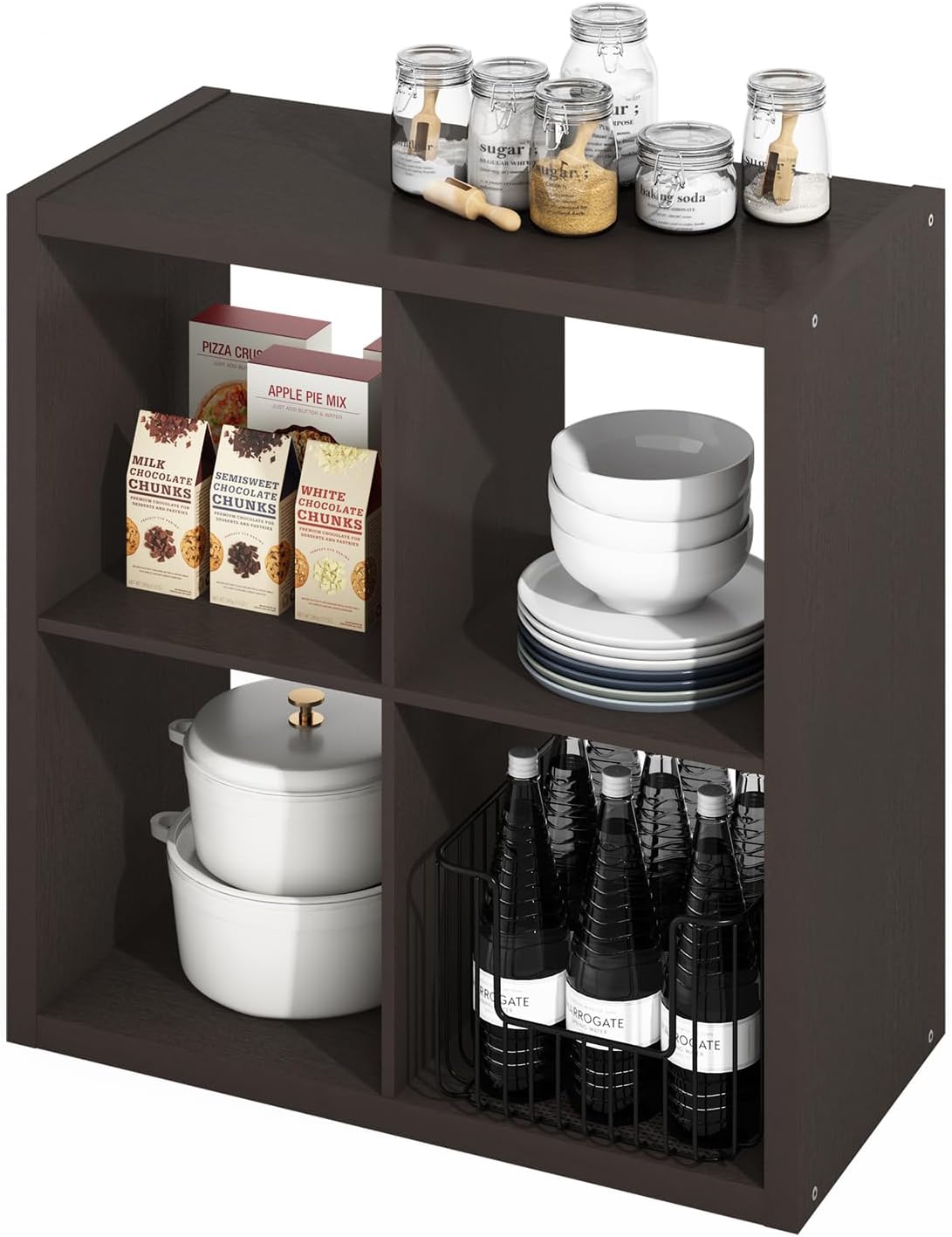 Furinno Hermite 4-Cube Open Shelves Kitchen Storage Solution