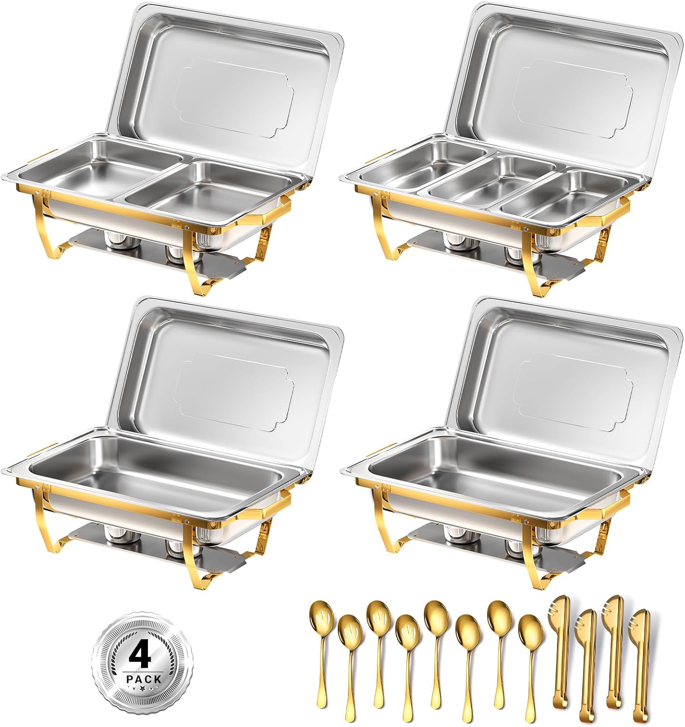 Chafing Dishes for Buffet Set, 8 Qt Food Warmers for Events