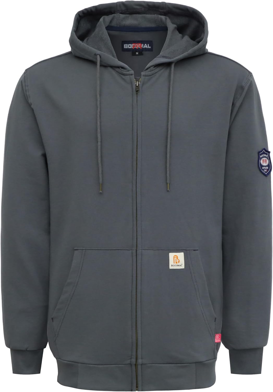 BOCOMAL FR Hoodies Zipper Front Lightweight Cotton for Summer