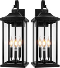 2-Pack 23in Extra Large Outdoor Wall Lights Candelabra 3-Light - Bold