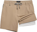 maamgic Mens Casual Shorts with Compression Liner 5/7 in Classic Fit 2