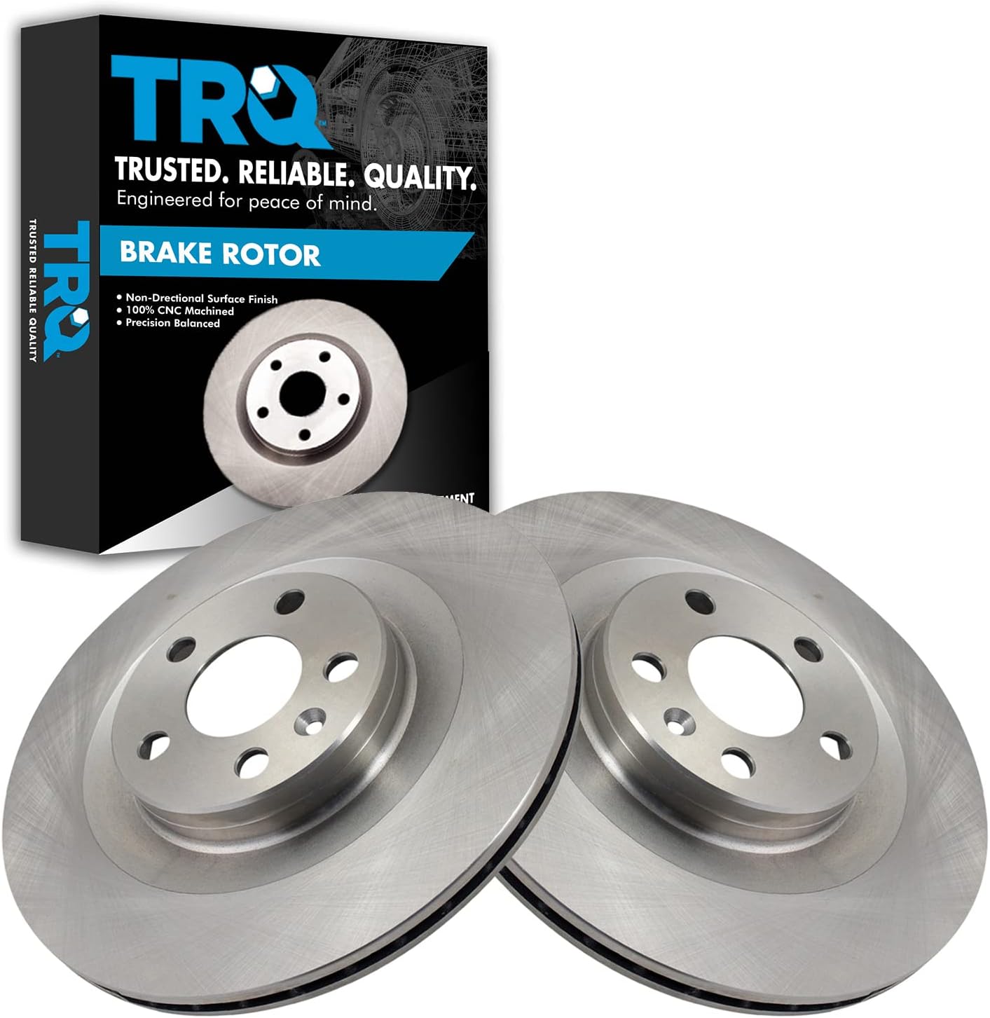 TRQ Rear Brake Rotors Set for 2019-2020 Volvo S60 and More