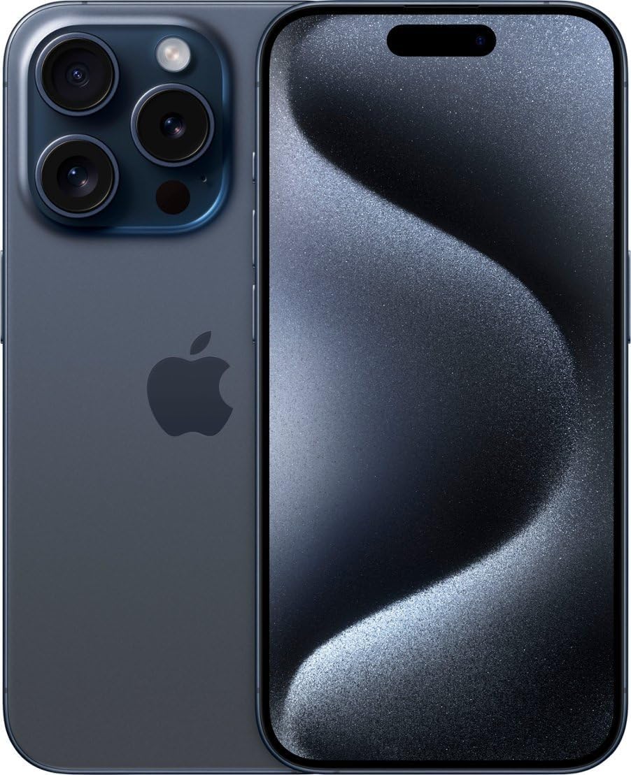 Apple iPhone 15 Pro with 128GB in Blue Titanium - Renewed Premium
