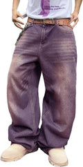 Wide Leg Streetwear Jeans for Men in Comfortable Denim Fit