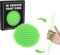 Silent Stress Relief Fidget Worm | 3D Printed Toy (Fluorescent Green)