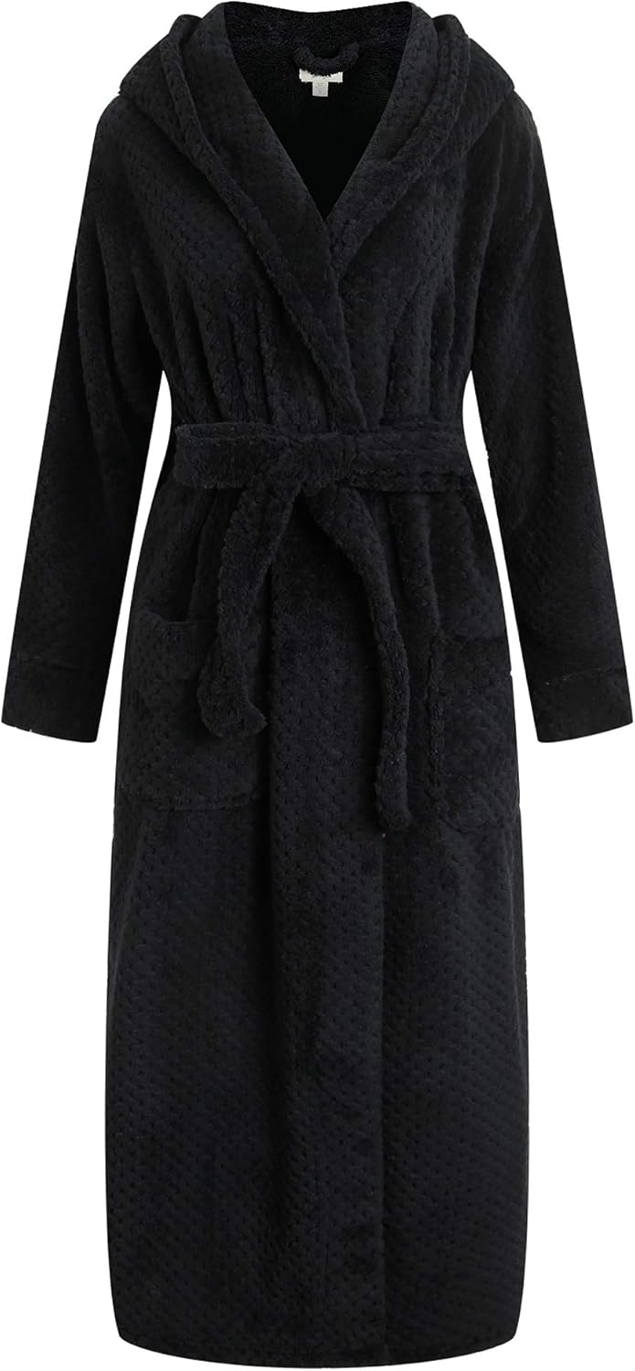 Richie House Women's Plush Soft Warm Fleece Bathrobe Robe RH1591