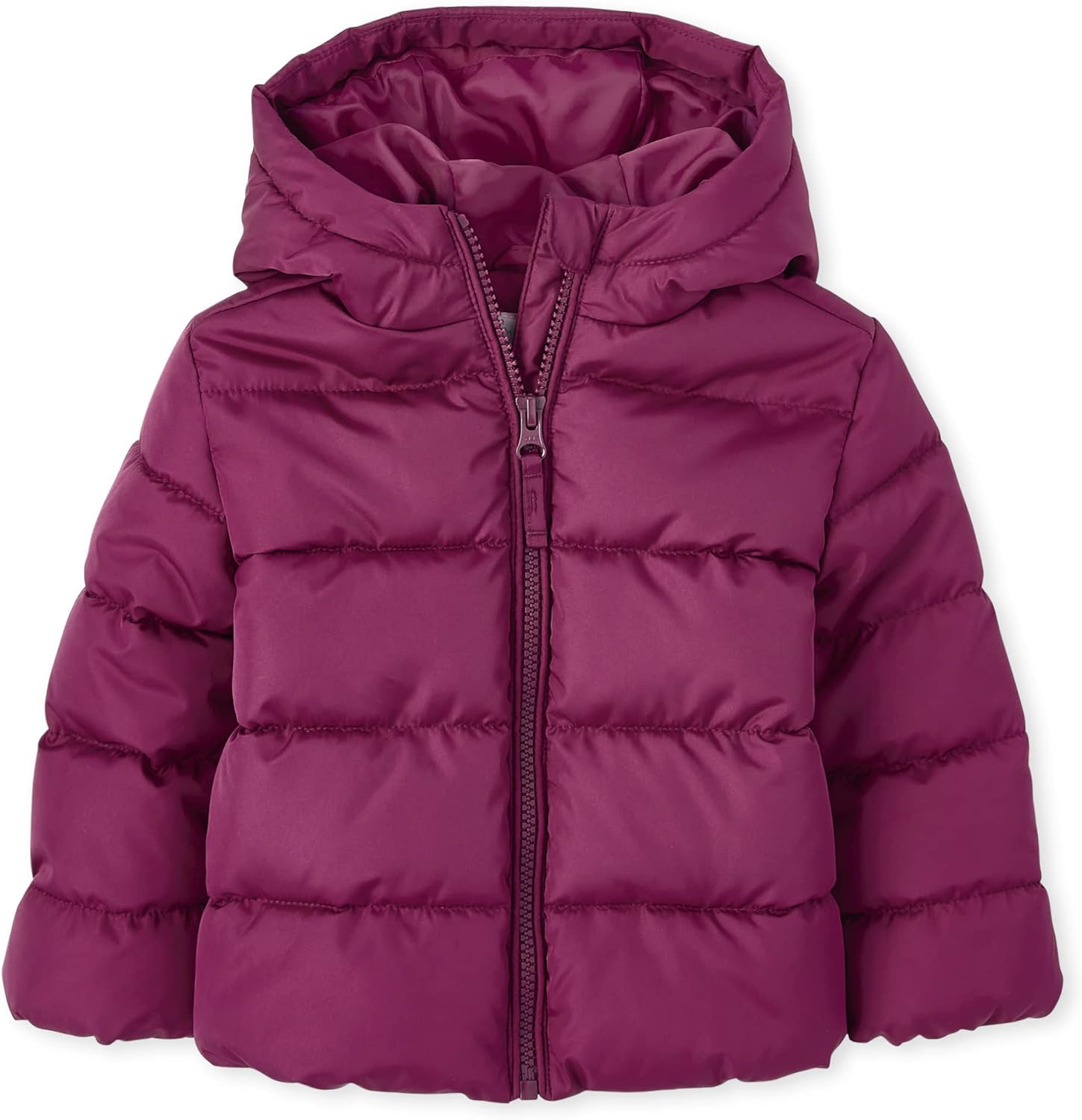 Medium Weight Wind-Resistant Puffer Jacket for Baby Girls