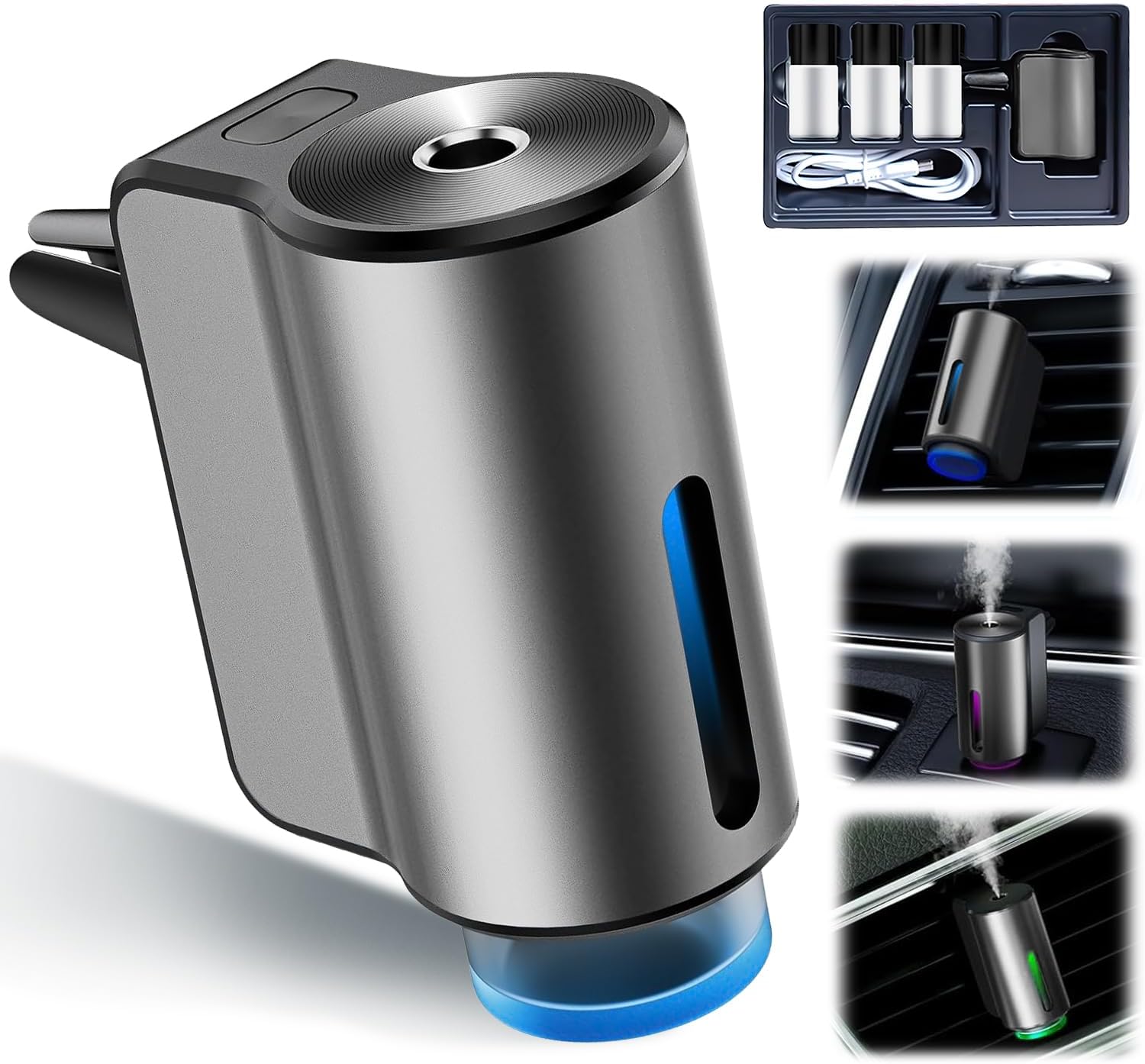 Omaky Smart Car Air Freshener: 3 Modes, Auto On/Off