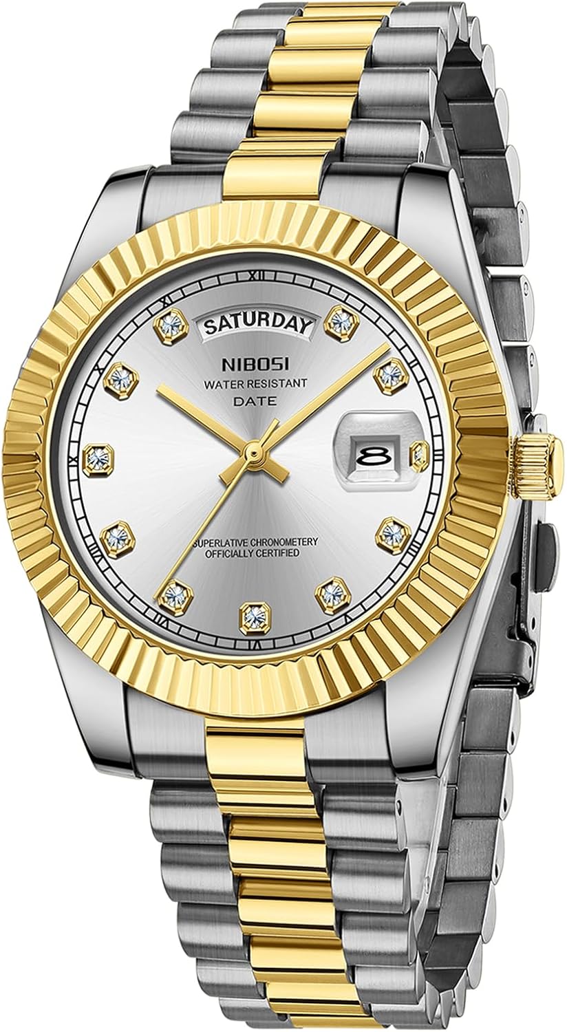 NIBOSI Men's Analog Quartz Watch - Classic Waterproof Design