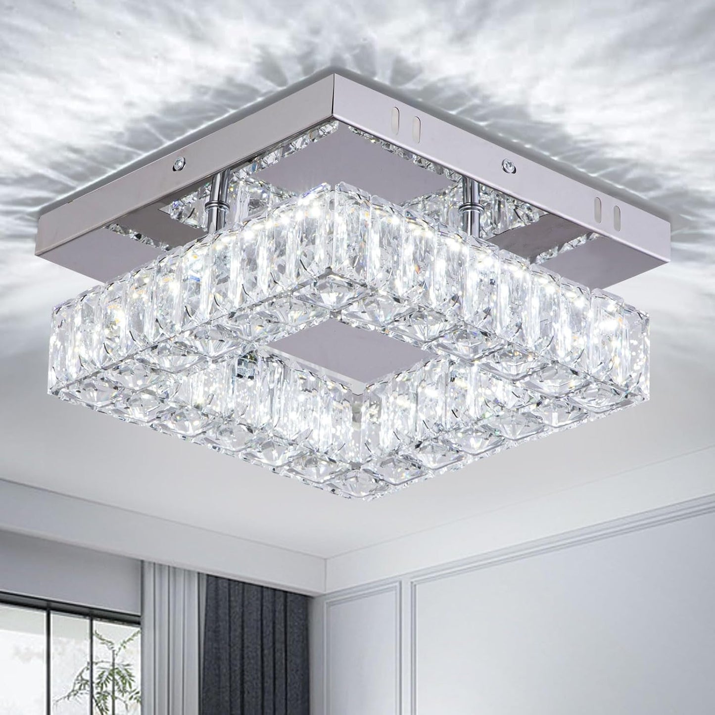Mini Modern Crystal Chandeliers for Hallway Kitchen Foyer