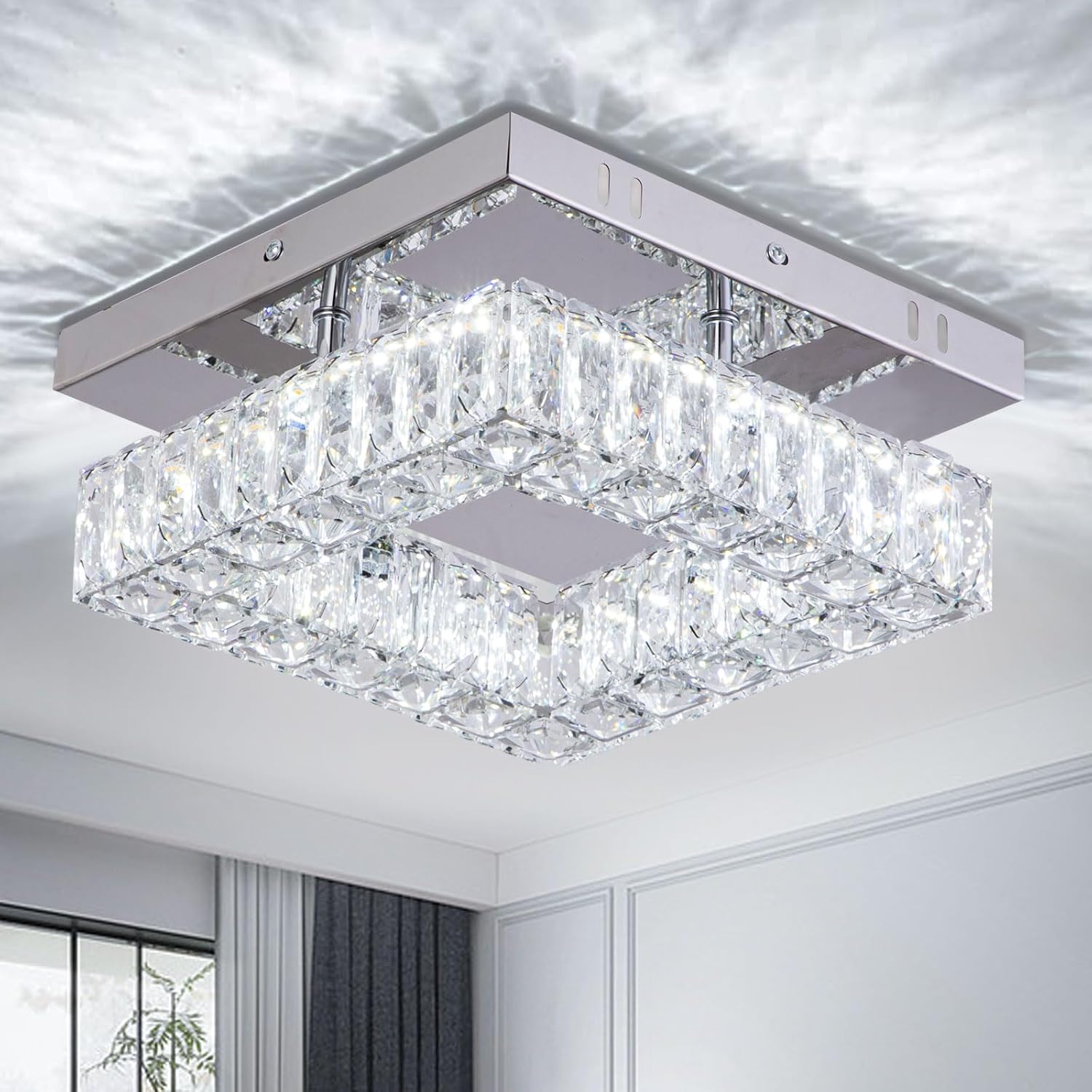 Mini Modern Crystal Chandeliers for Hallway Kitchen Foyer