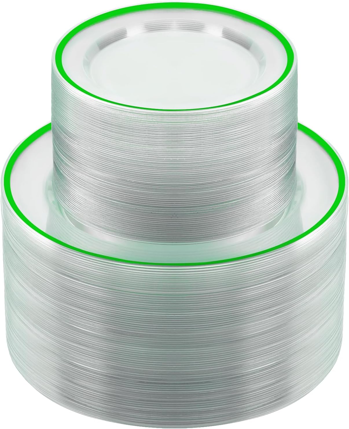 Green Disposable Plate Set for Parties and Celebrations