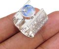 7MM Round Gemstone 925 Sterling Silver Floral Ring (Style 6QL5)